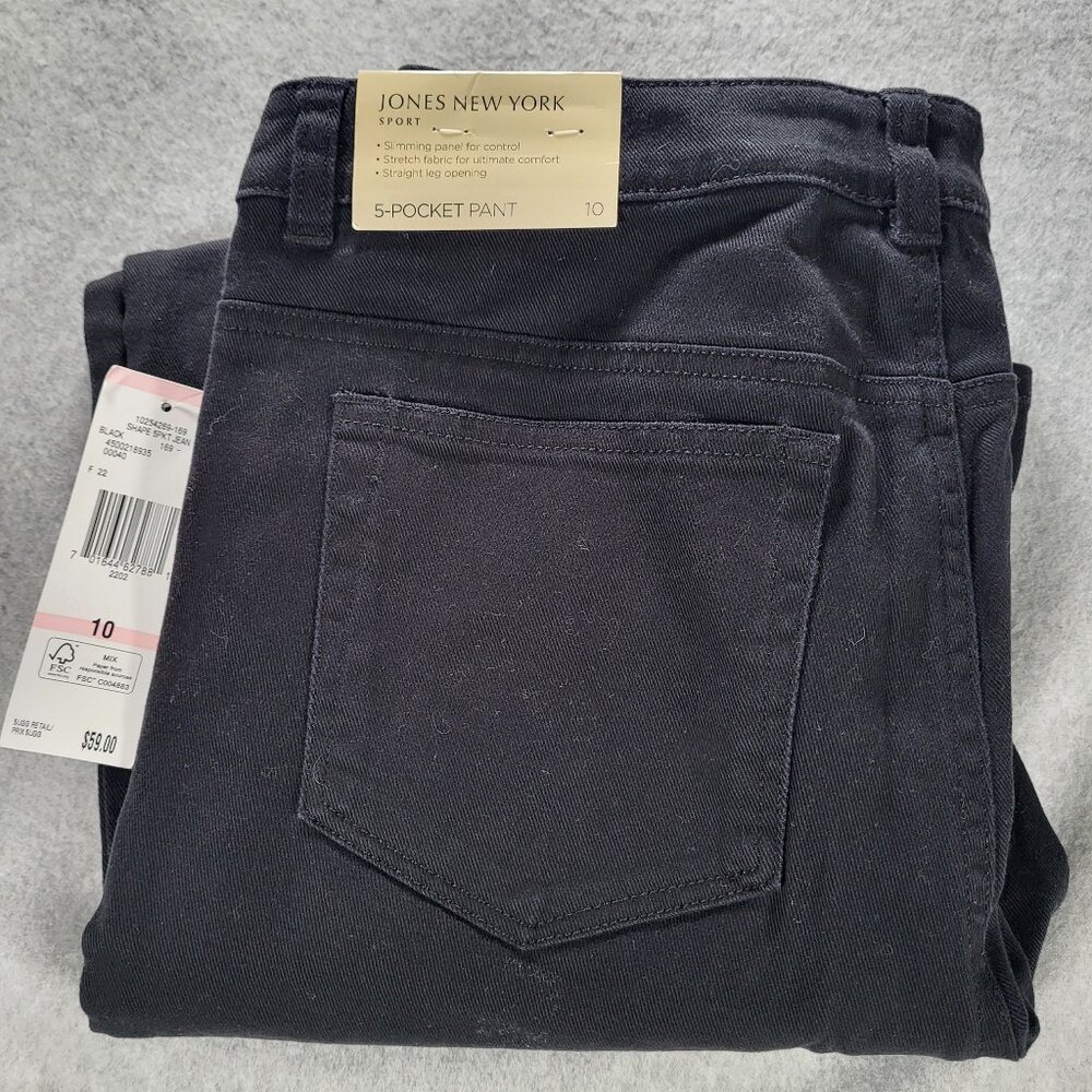 Jones New York Sport Women's Size 10 Black Dress Pants Stretch Shape Control